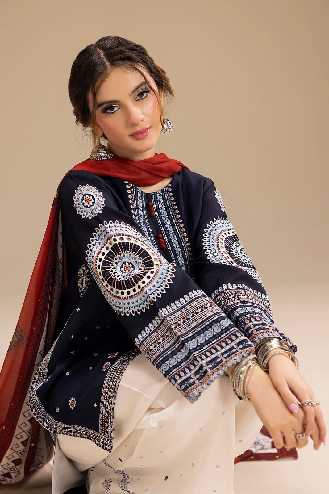 DHANAK EMB 3PC SUIT BH -001002