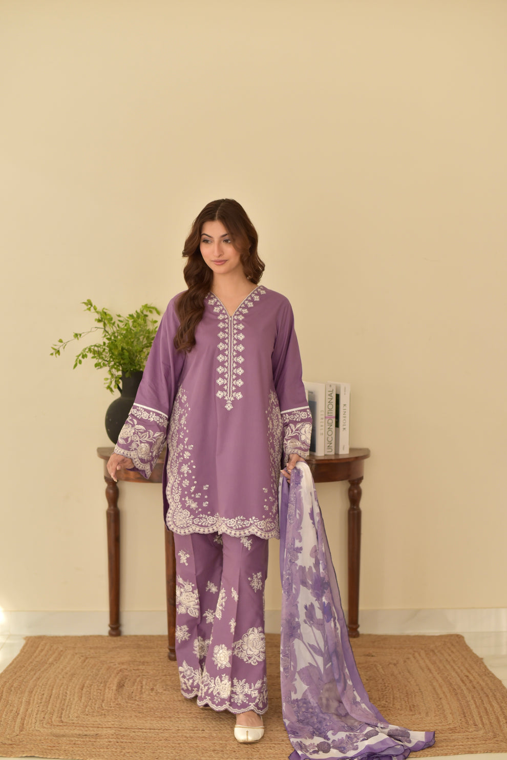 DHANAK EMB 3PC SUIT BH -0010038