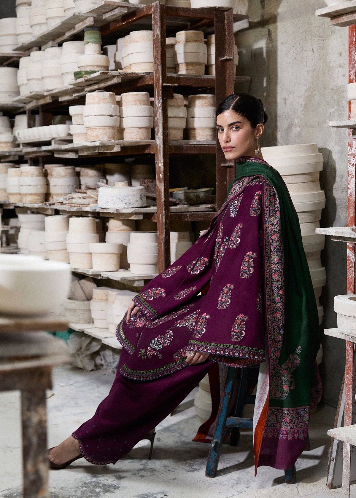 Lawn-3PC Embroidered Shirt With Digital Printed Jauqard Dupatta-5119